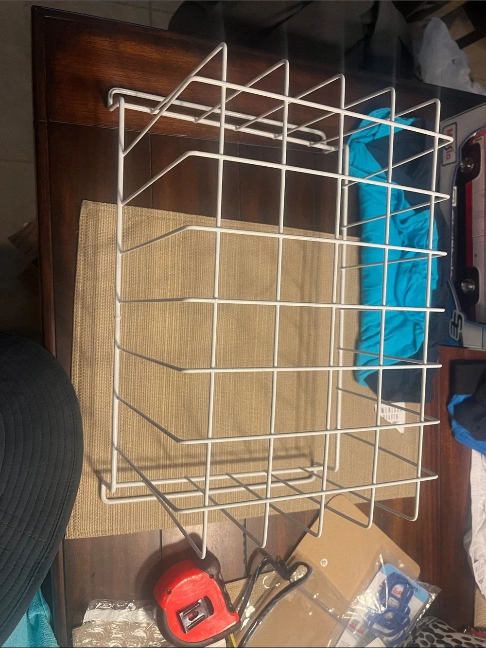 Freezer basket 🧺 White Wire Storage Basket for frozen food Organization Zoom in